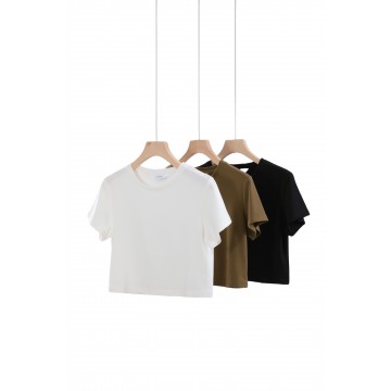 純色竹纖維貼身T-Shirt